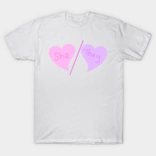 She/They Pronouns T-Shirt